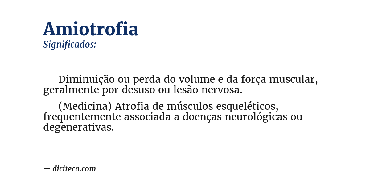 Significado de amiotrofia