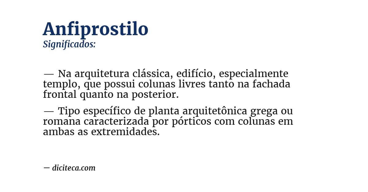 Significado de anfiprostilo