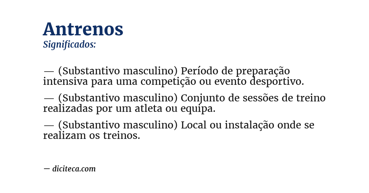Significado de antrenos