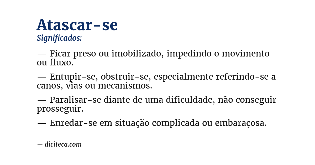 Significado de atascar-se