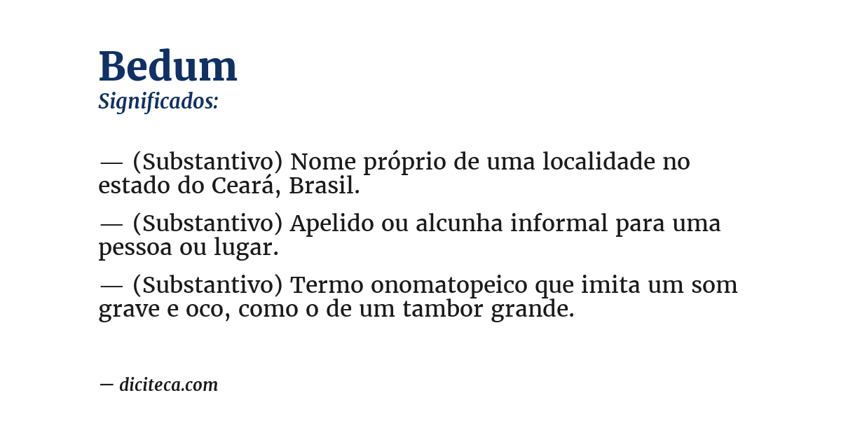 Significado de bedum