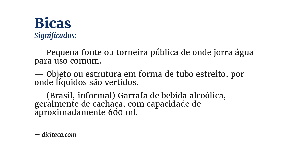 Significado de bicas