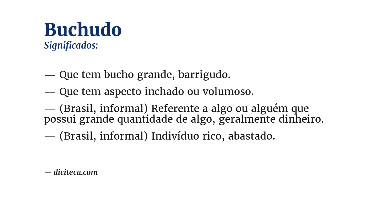 Significado de buchudo