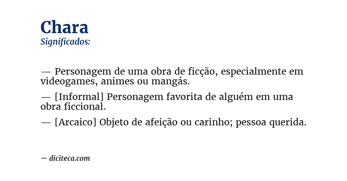 Significado de chara