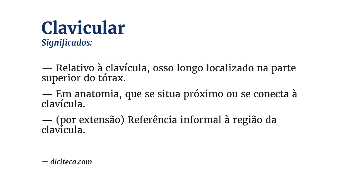 Significado de clavicular