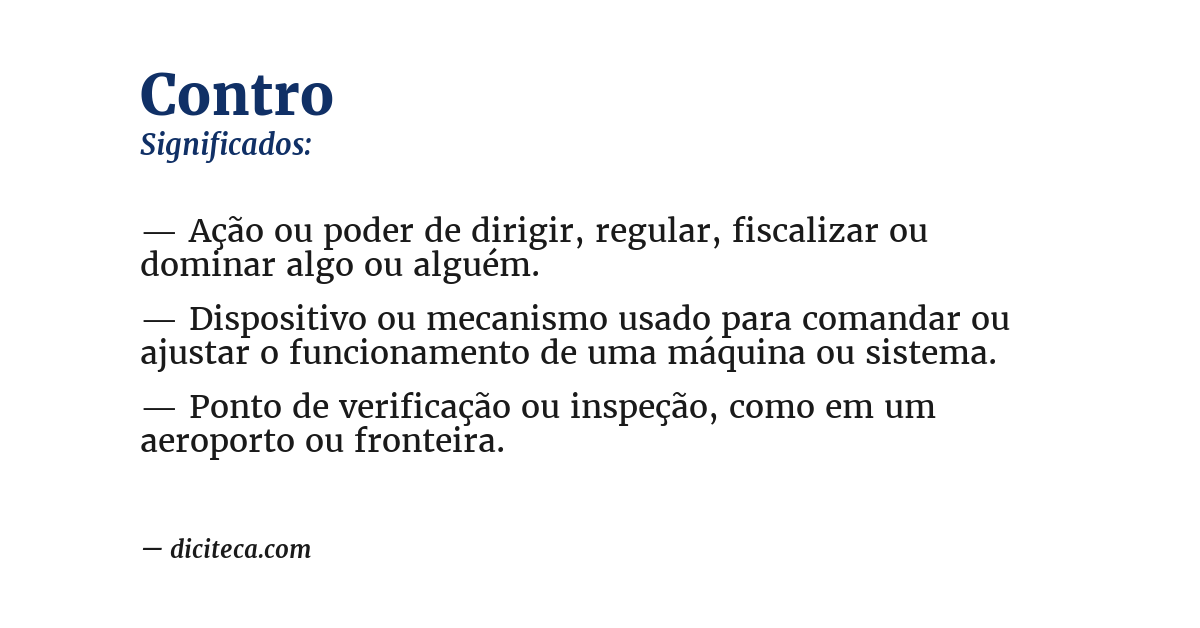 Significado de contro