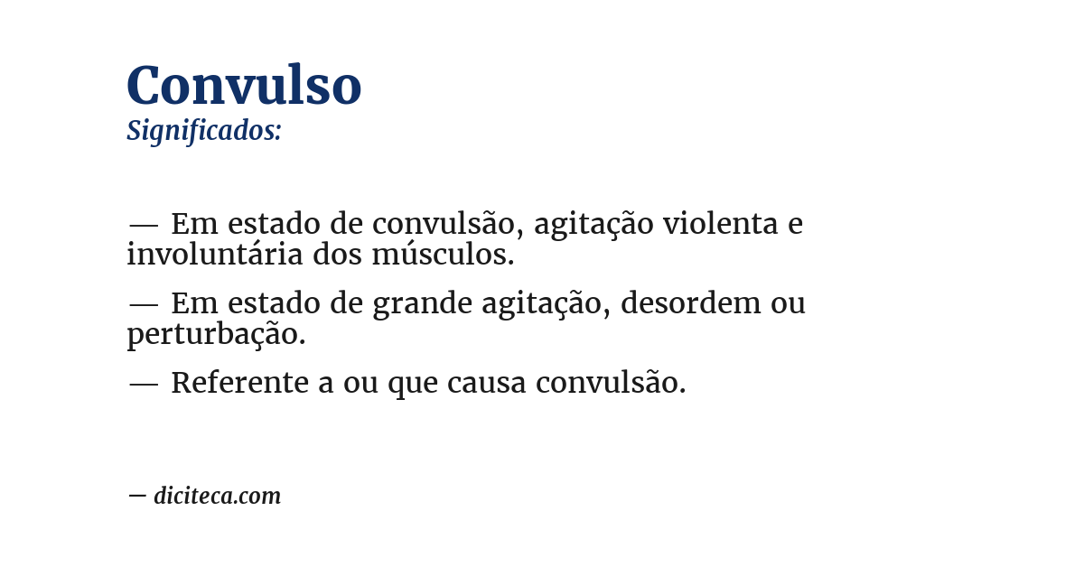 Significado de convulso