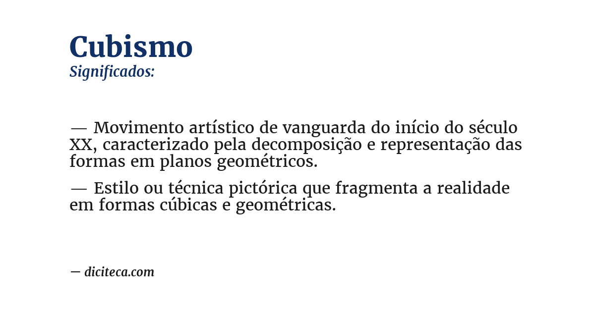 Significado de cubismo