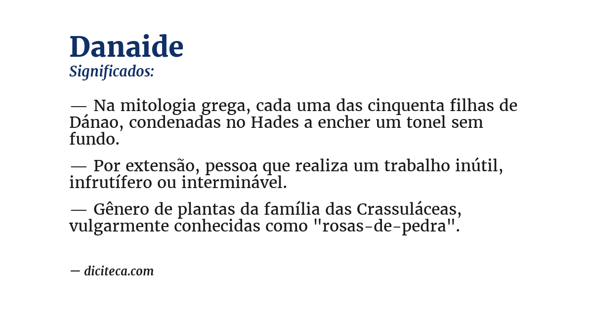 Significado de danaide