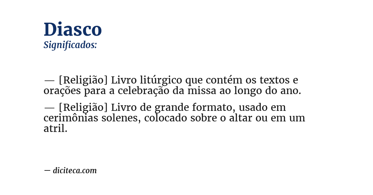 Significado de diasco