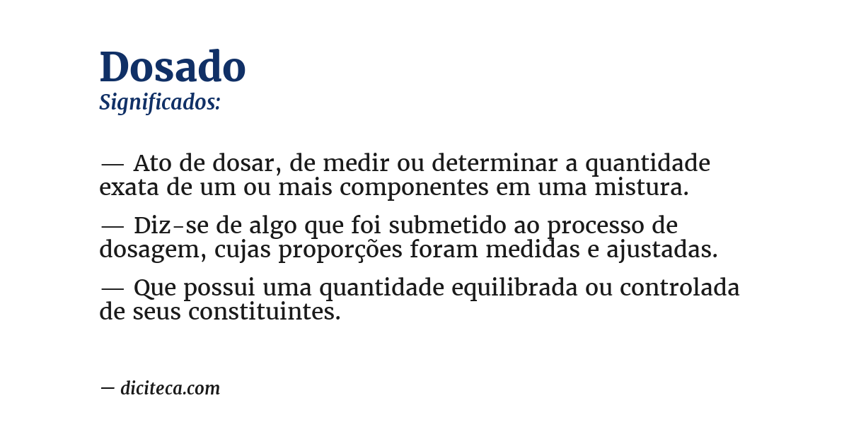 Significado de dosado