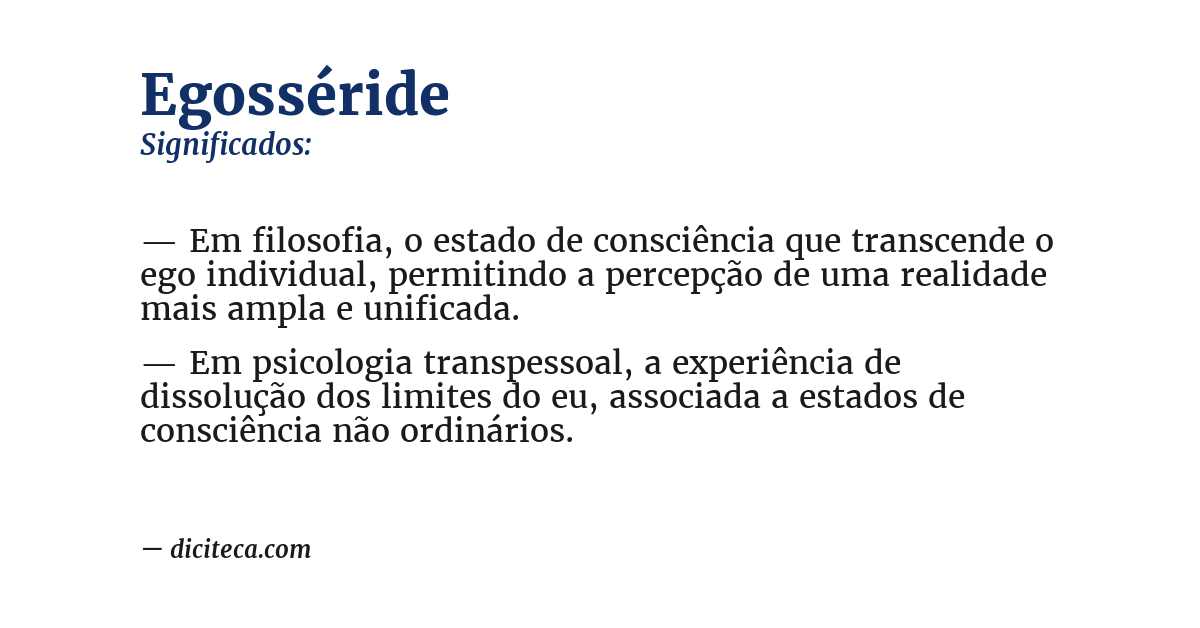 Significado de egosséride