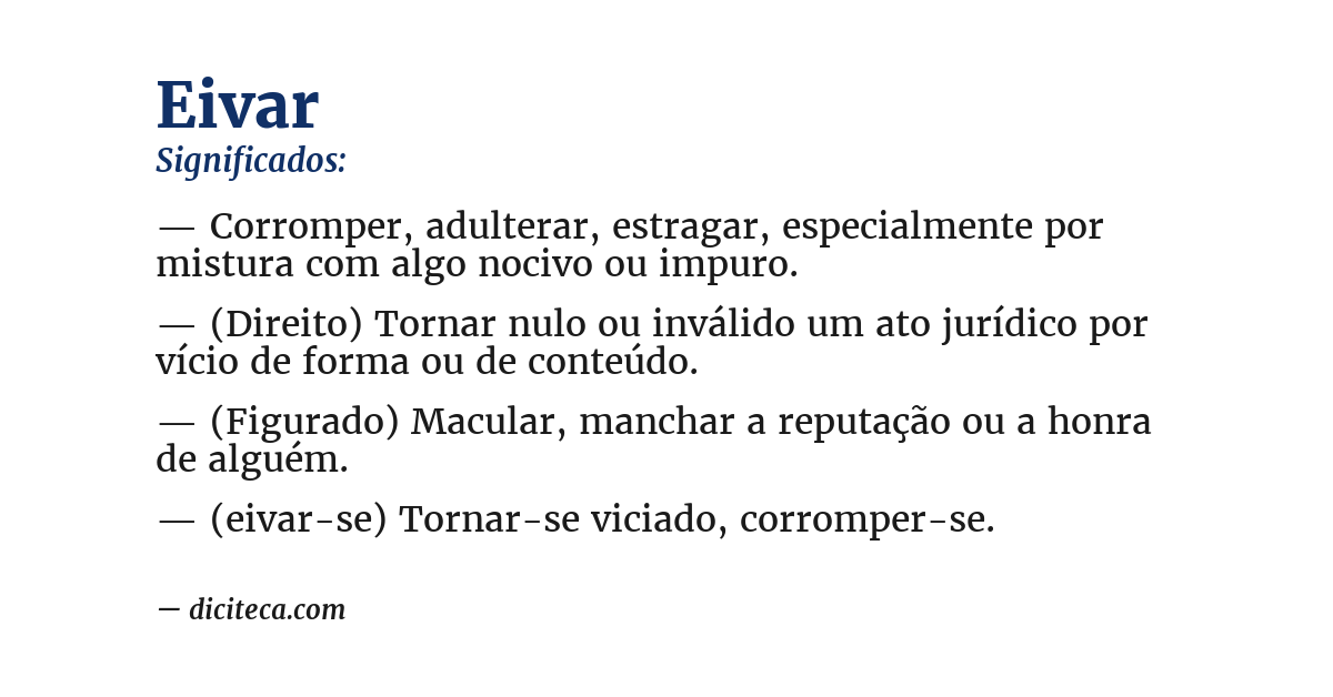 Significado de eivar