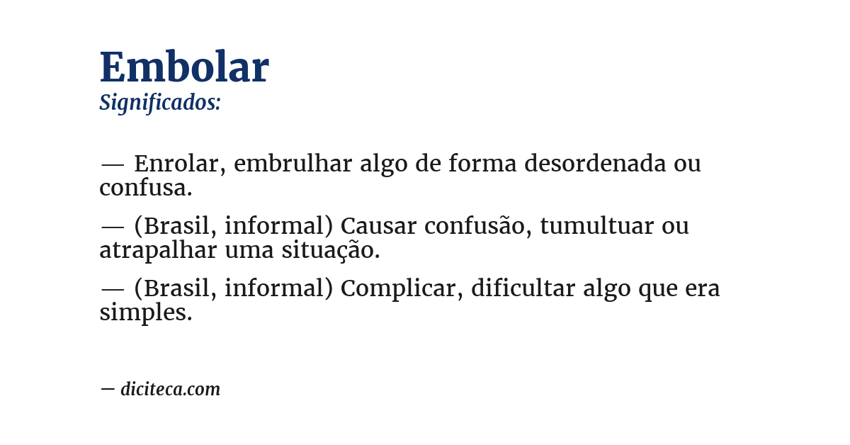 Significado de embolar