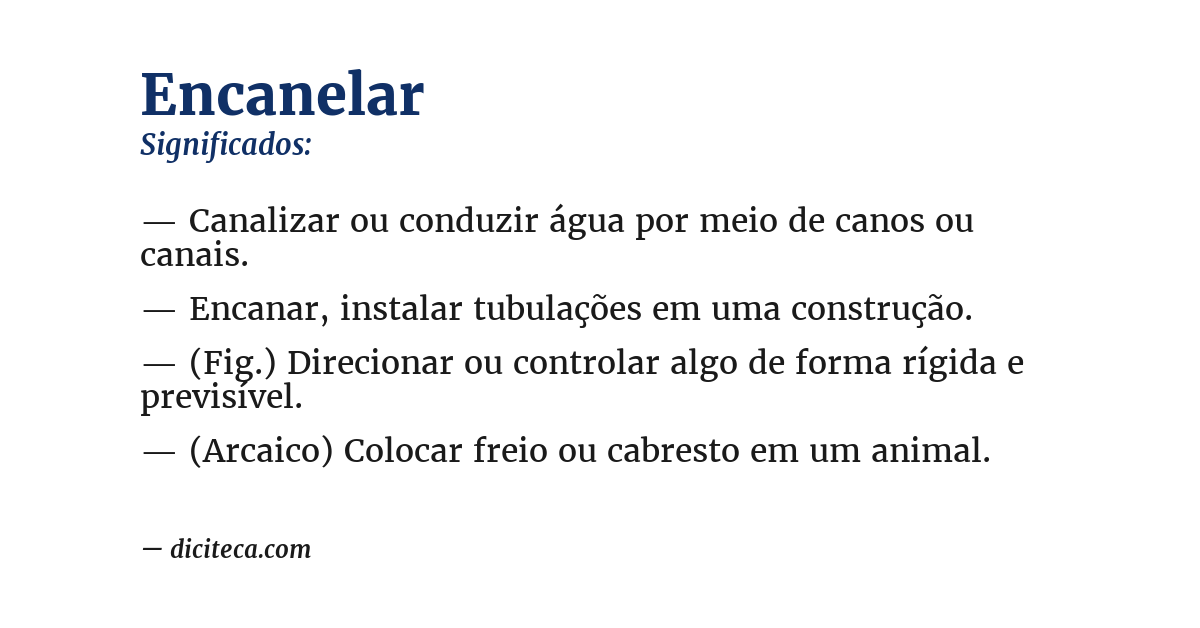 Significado de encanelar