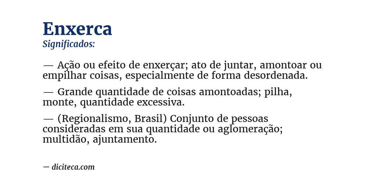 Significado de enxerca