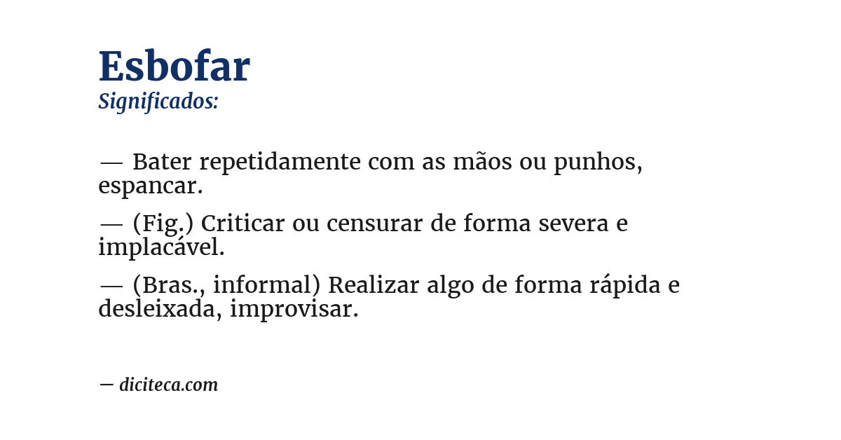 Significado de esbofar