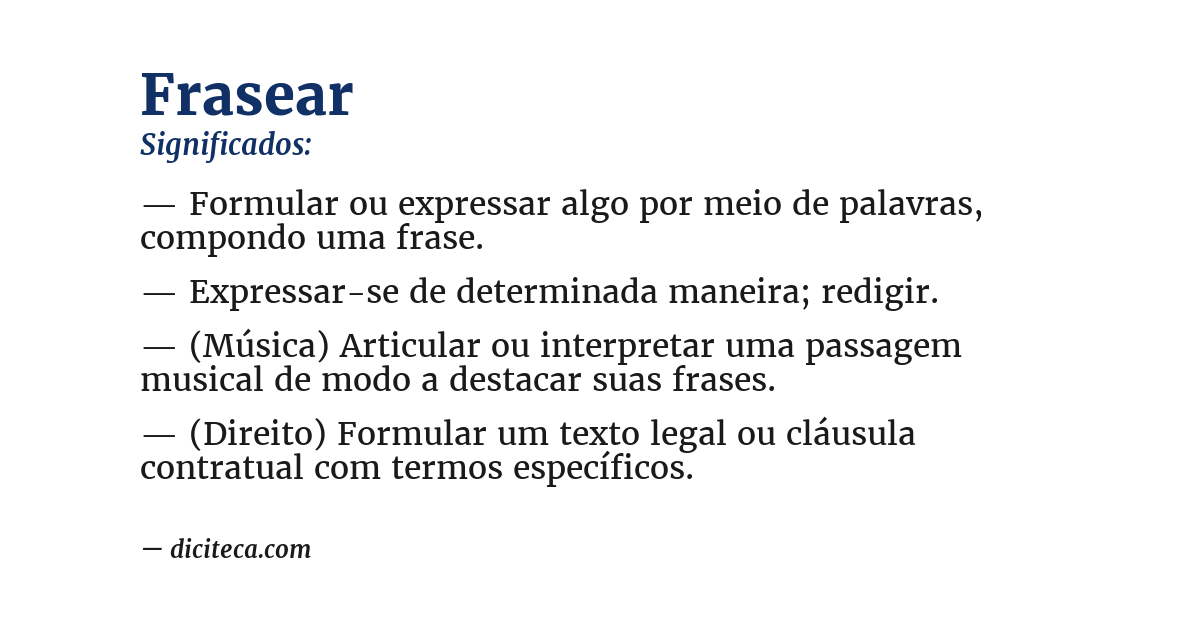 Significado de frasear