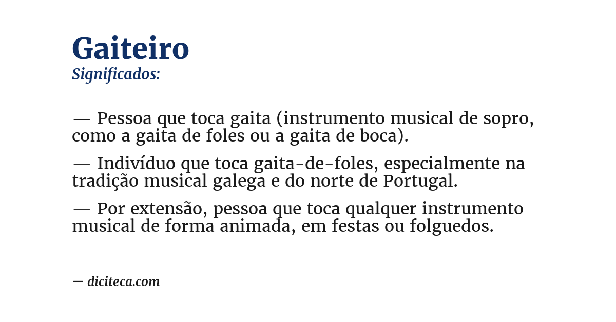 Significado de gaiteiro