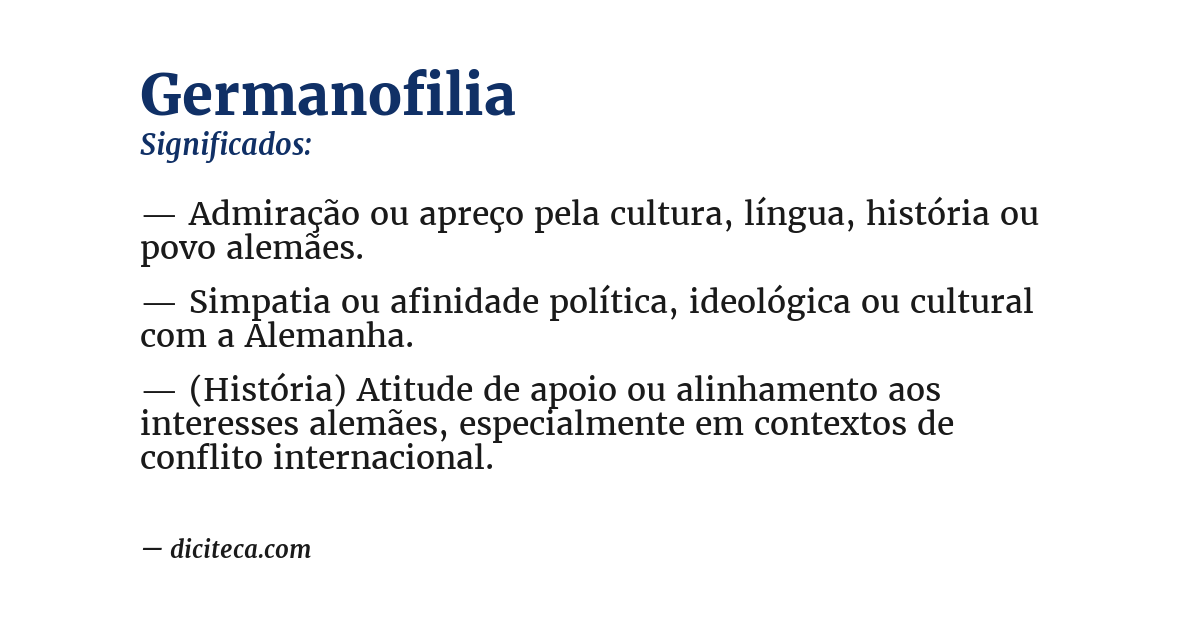 Significado de germanofilia