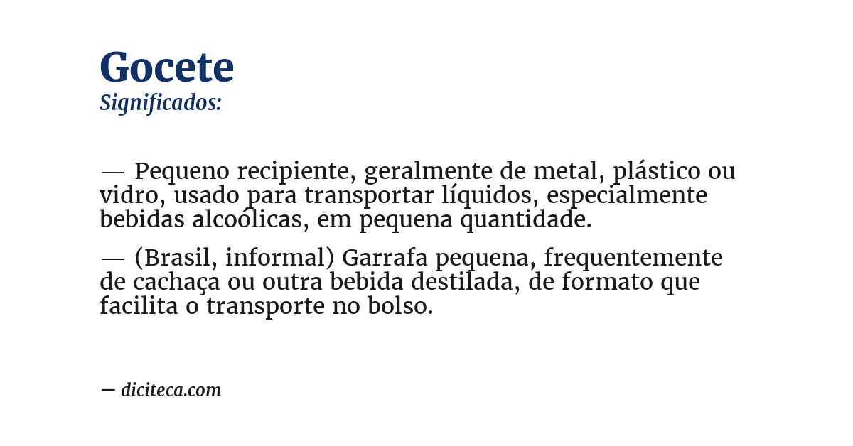 Significado de gocete