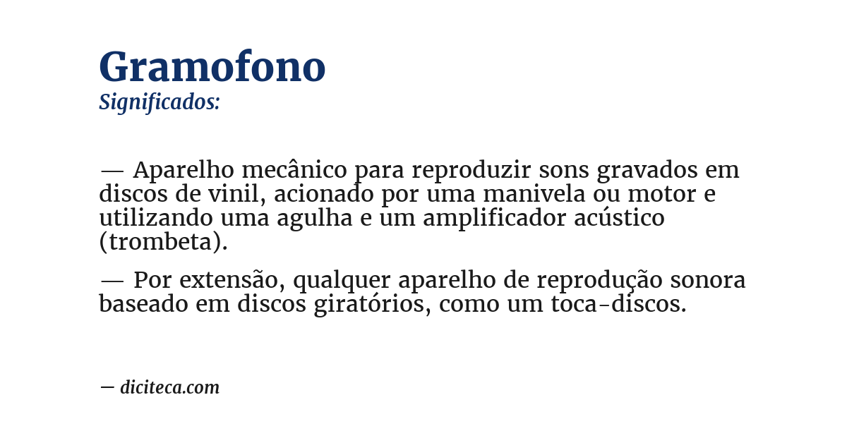 Significado de gramofono