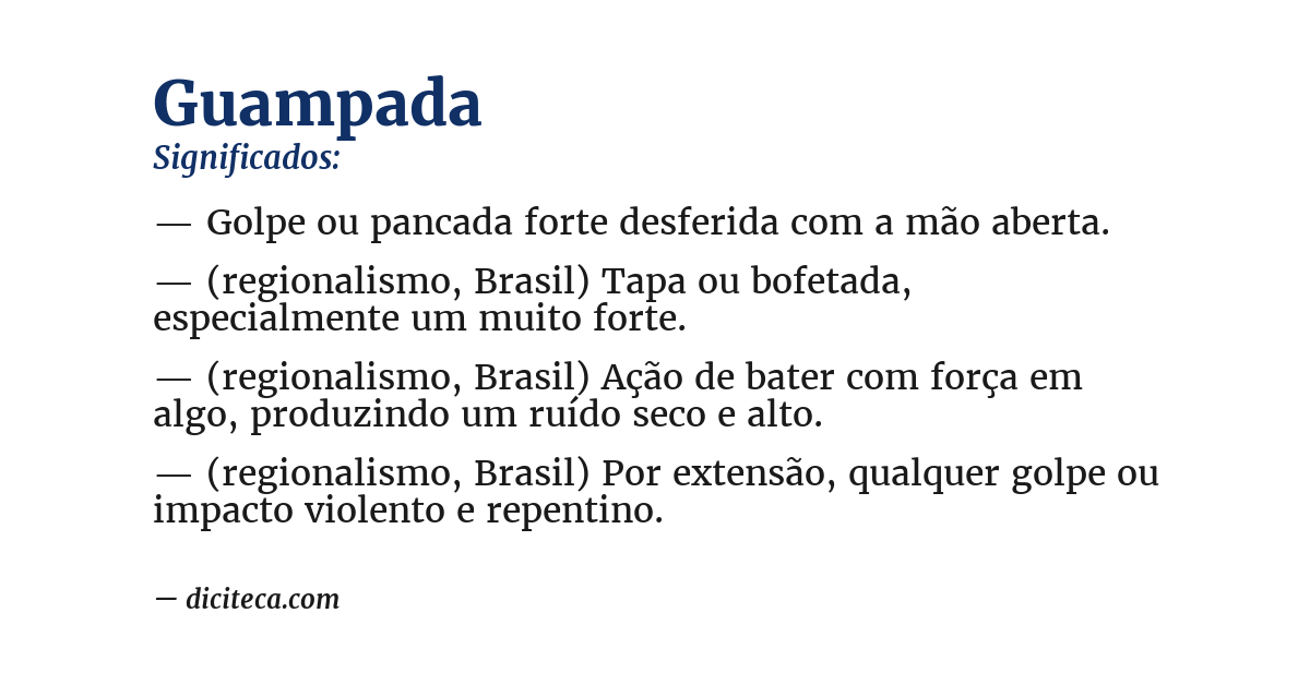 Significado de guampada