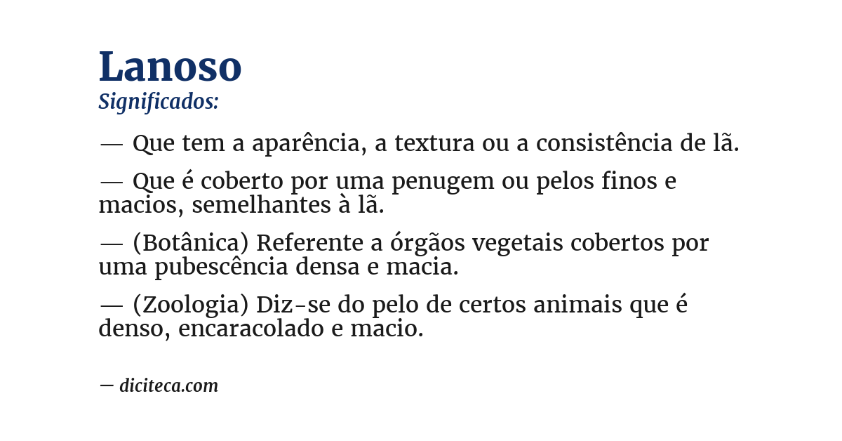 Significado de lanoso