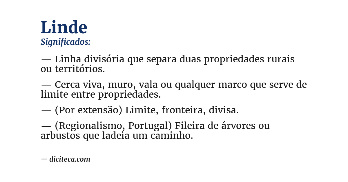 Significado de linde