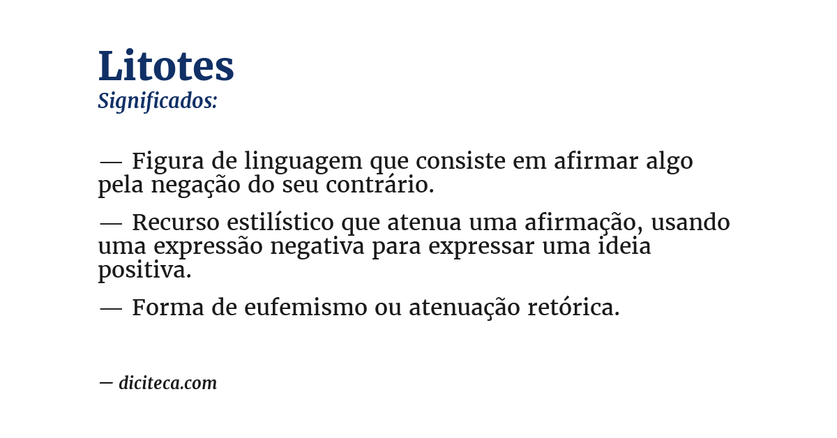 Significado de litotes