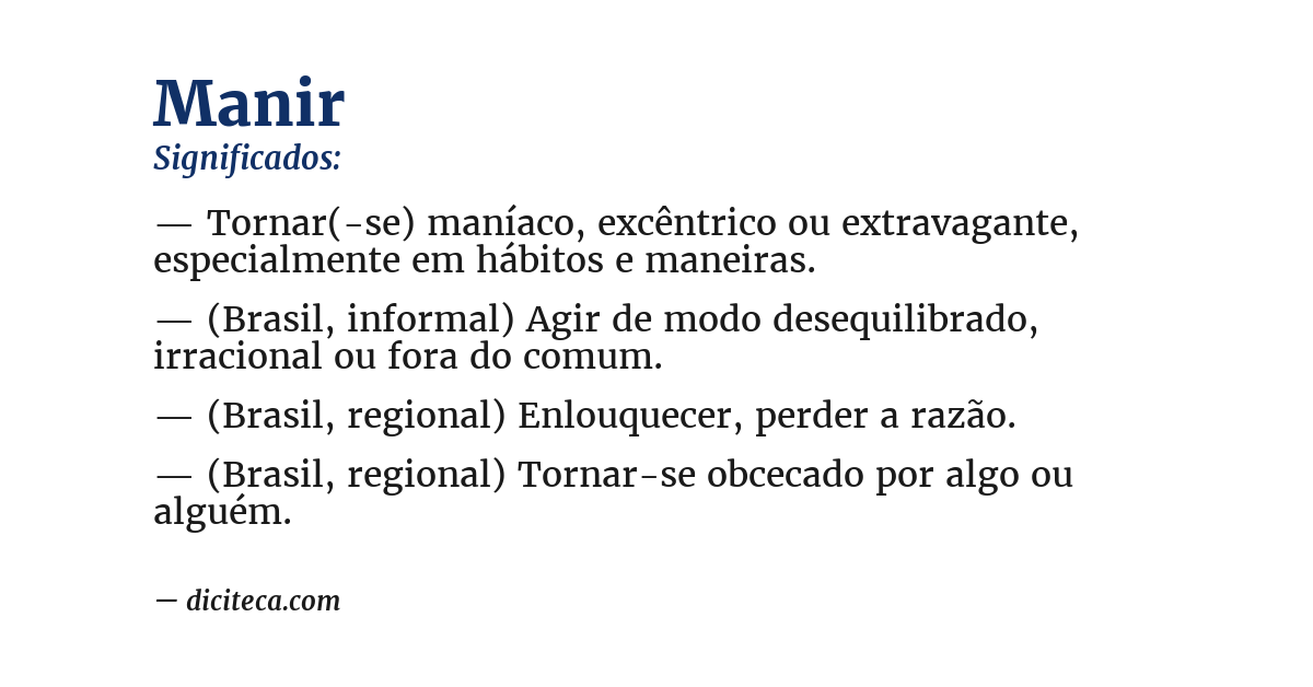 Significado de manir