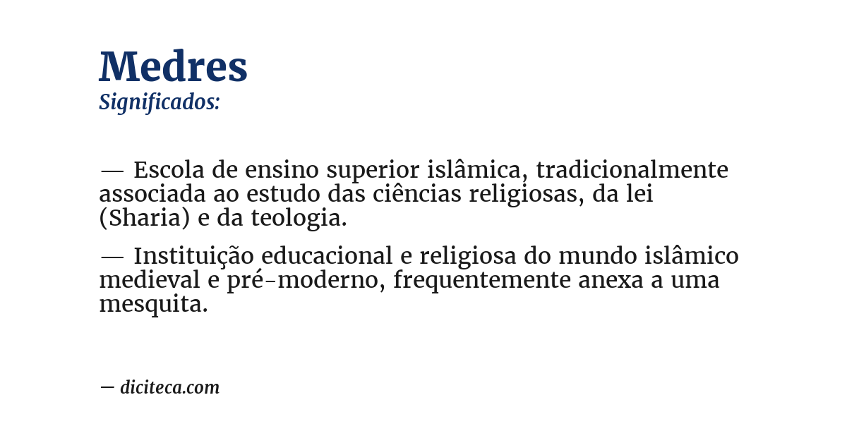 Significado de medres