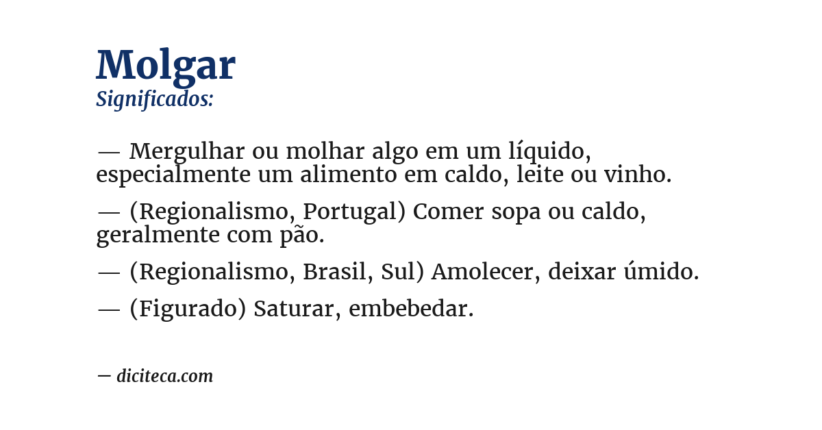 Significado de molgar