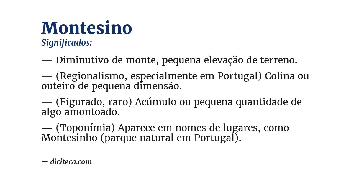 Significado de montesino