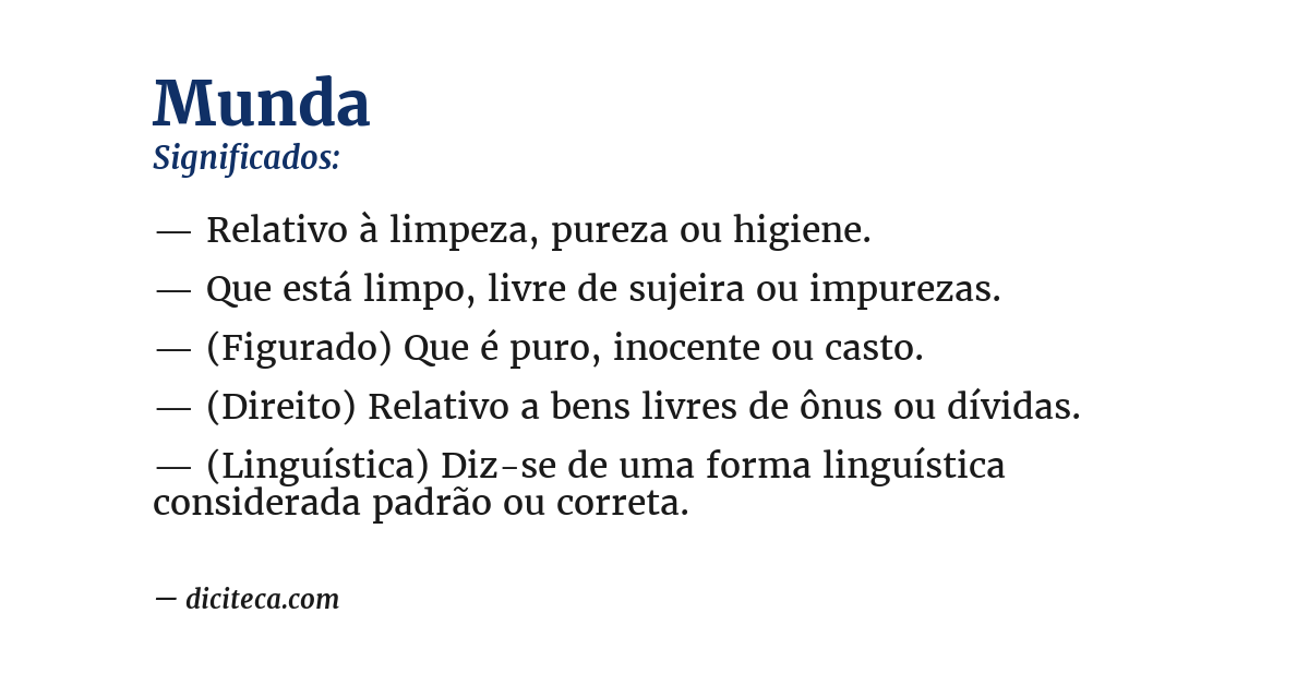 Significado de munda