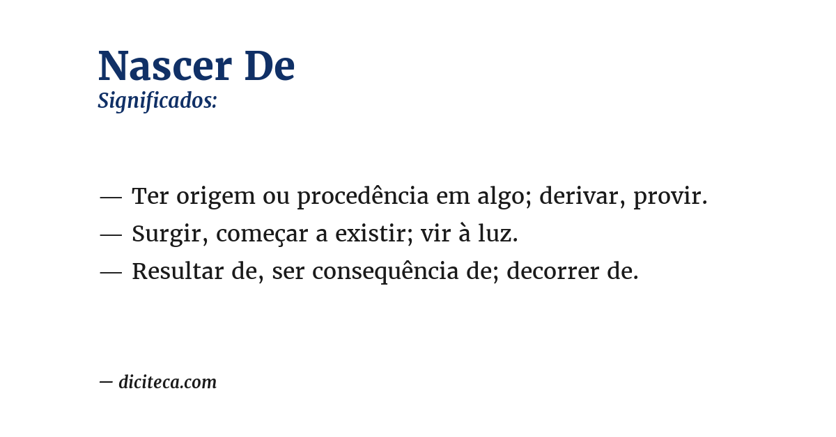 Significado de nascer de