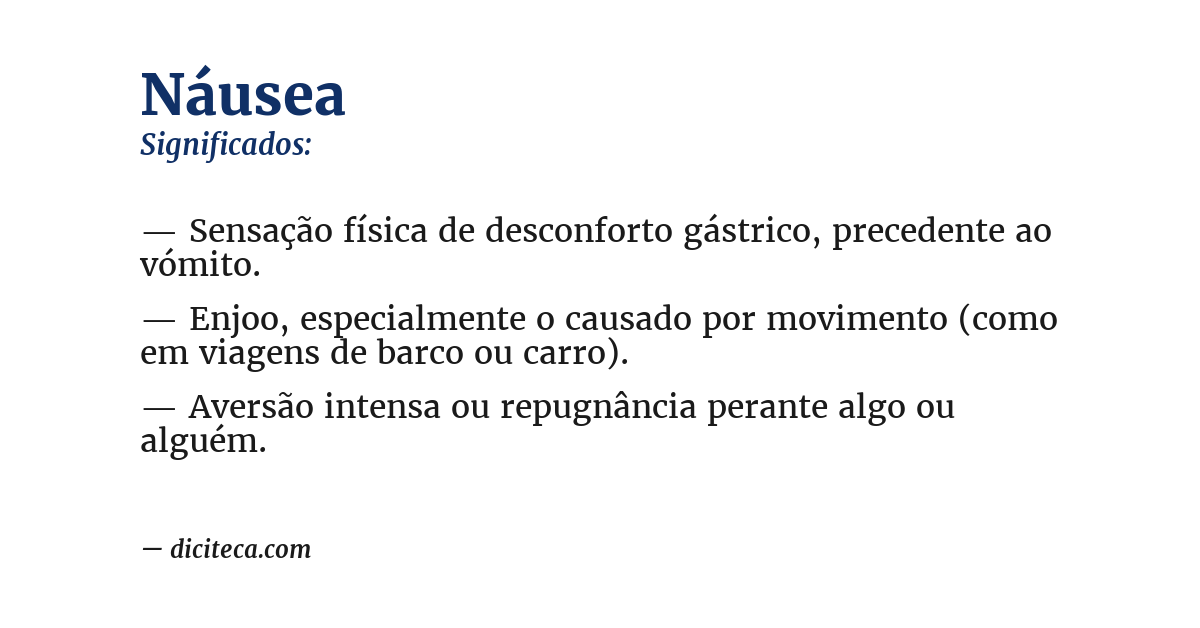 Significado de náusea