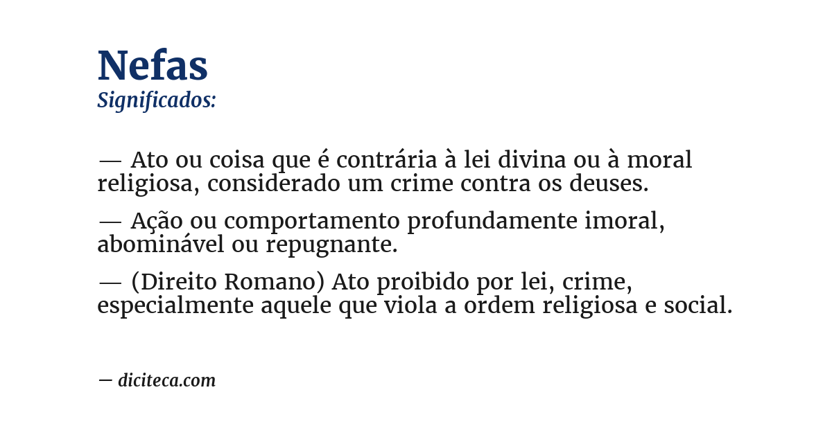 Significado de nefas