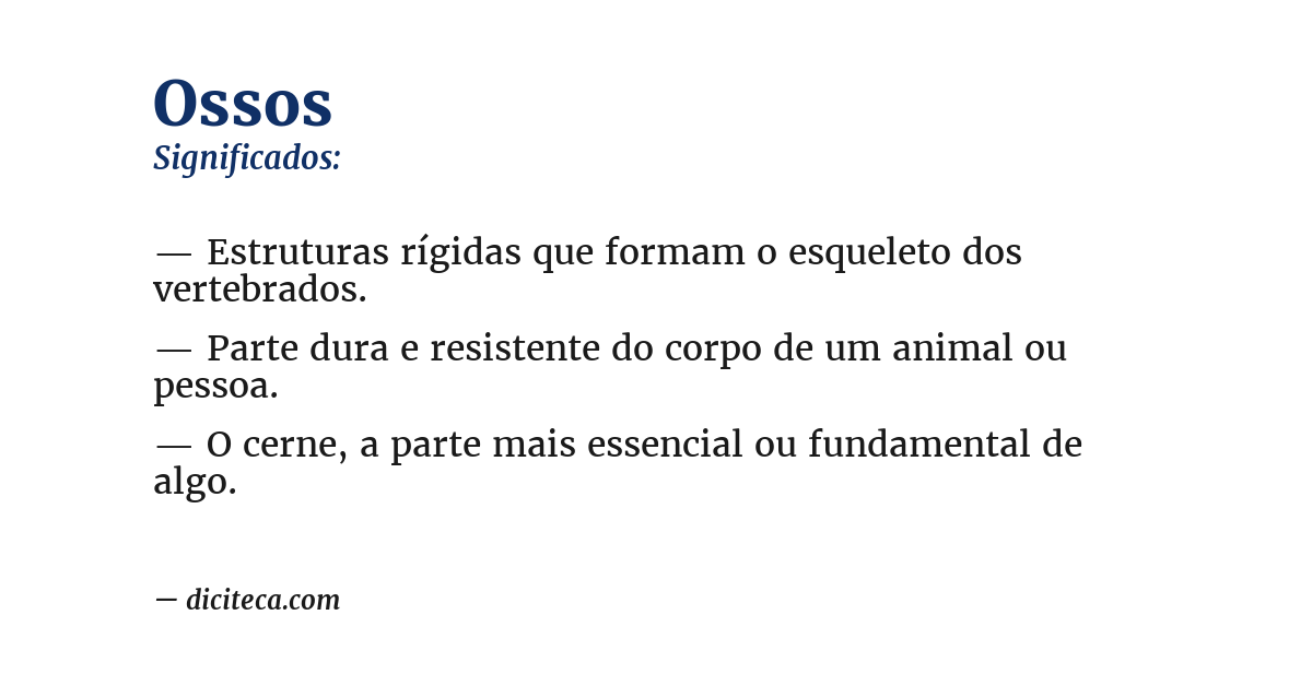 Significado de ossos