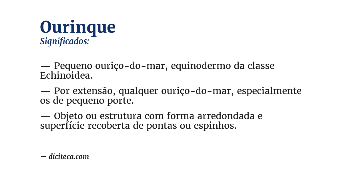 Significado de ourinque