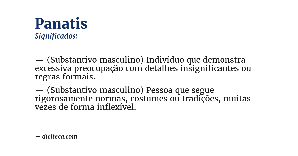 Significado de panatis
