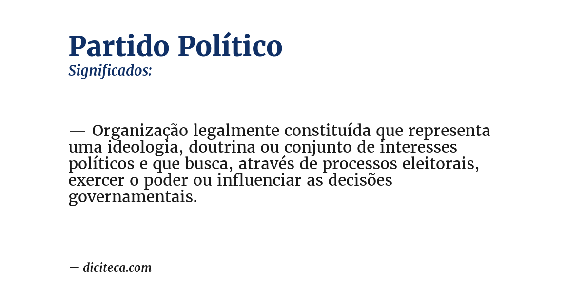 Significado de partido político