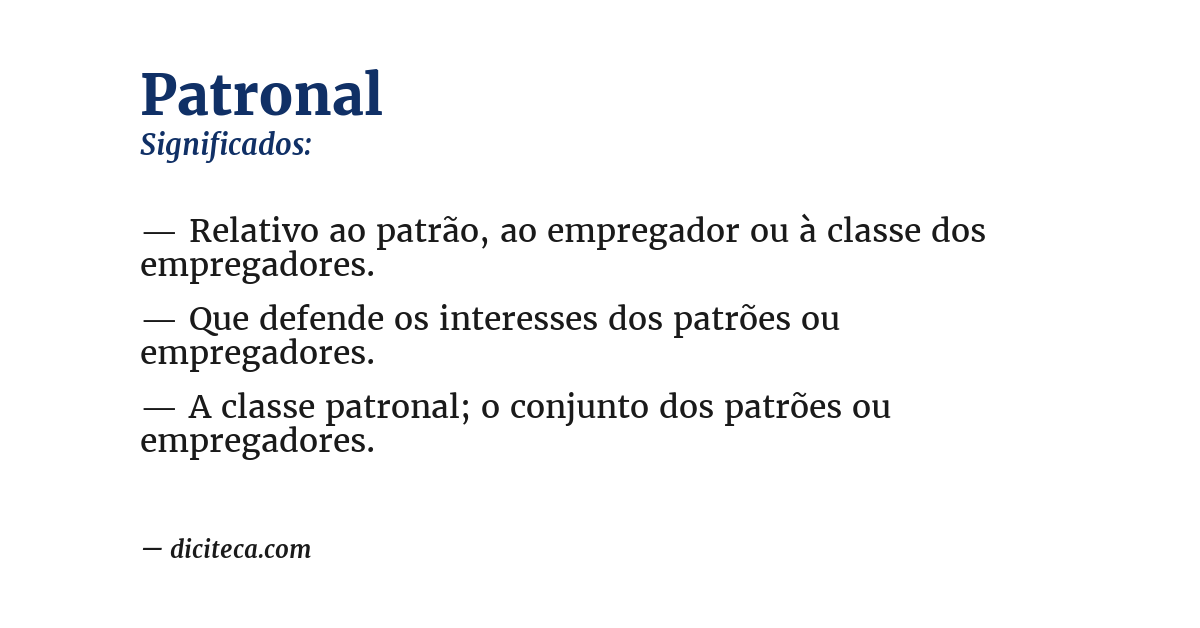 Significado de patronal