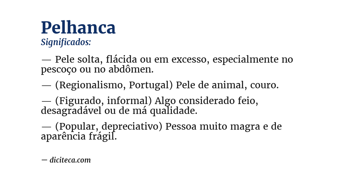 Significado de pelhanca