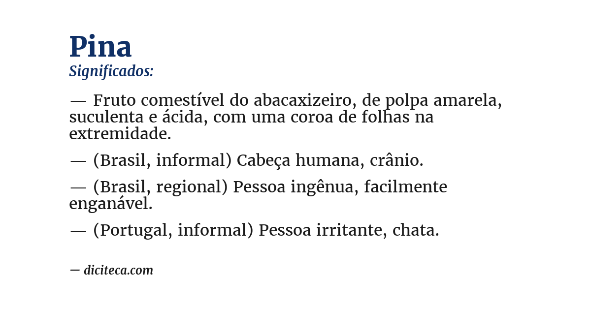 Significado de pina