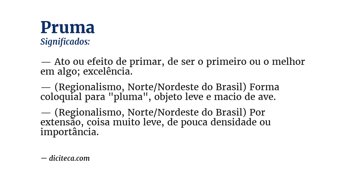 Significado de pruma