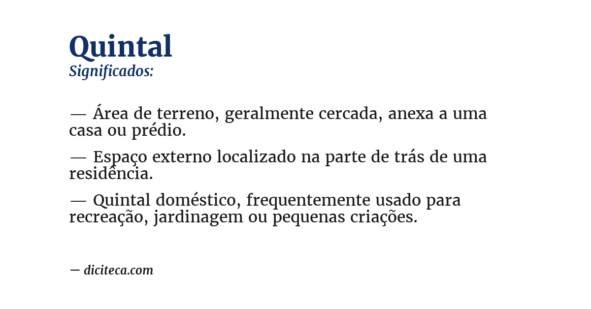 Significado de quintal