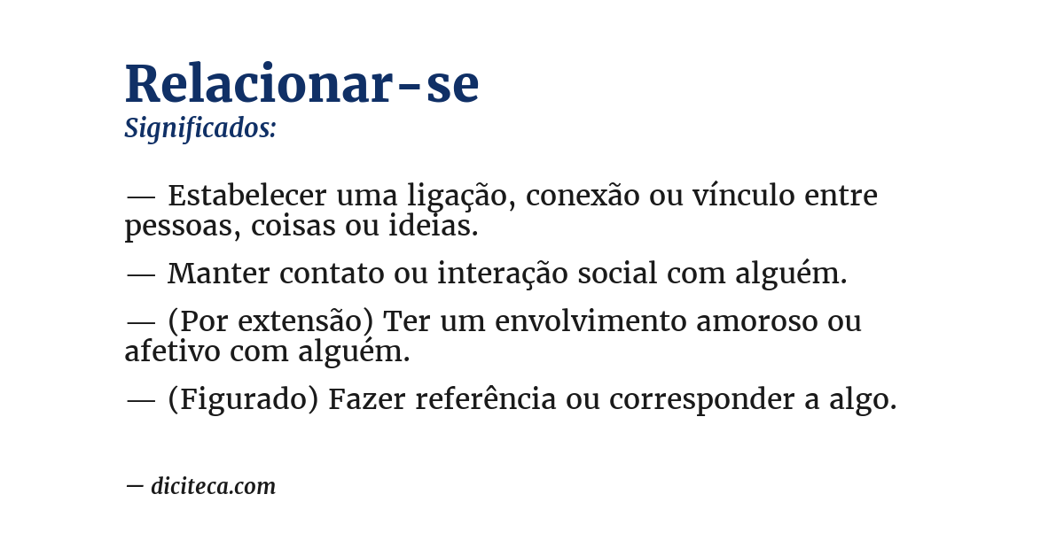 Significado de relacionar-se