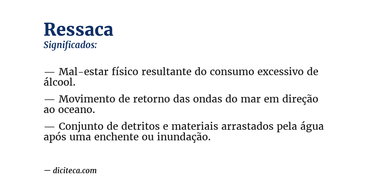 Significado de ressaca