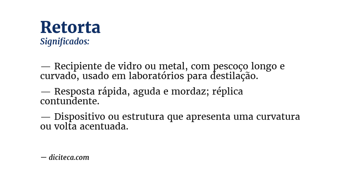 Significado de retorta